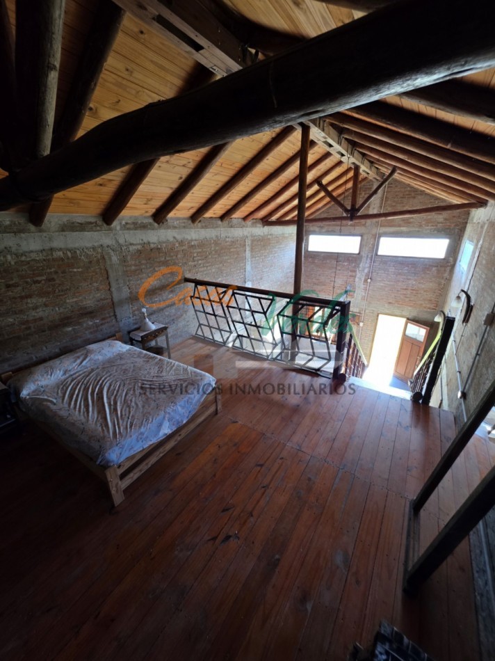 Casa en Alquiler - Los Algarrobos, 1 dorm, 1 baño, pileta, amplio parque, seguridad, naturaleza