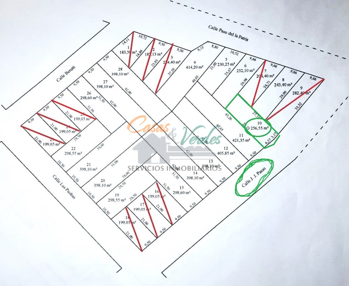 Venta Terreno nro. 10 calle J. J. Passo 