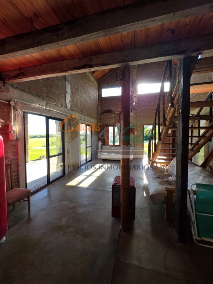 Casa en Alquiler - Los Algarrobos, 1 dorm, 1 baño, pileta, amplio parque, seguridad, naturaleza