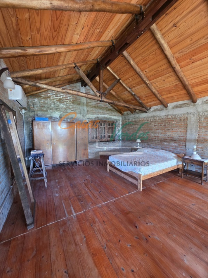 Casa en Alquiler - Los Algarrobos, 1 dorm, 1 baño, pileta, amplio parque, seguridad, naturaleza