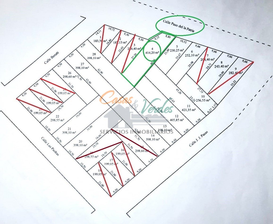 Venta Terreno nro. 4 calle Paso de la Patria 