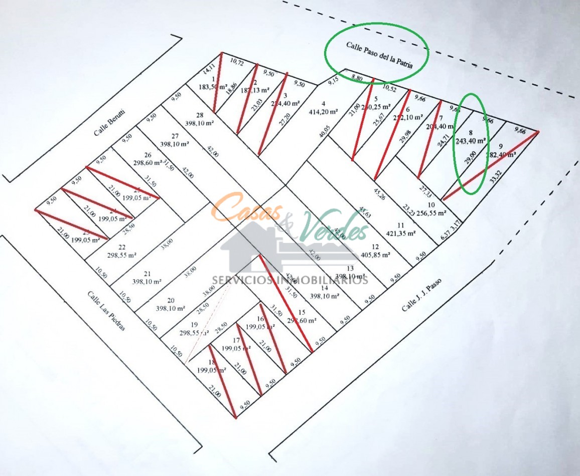 Venta Terreno nro. 8 calle Paso de la Patria 