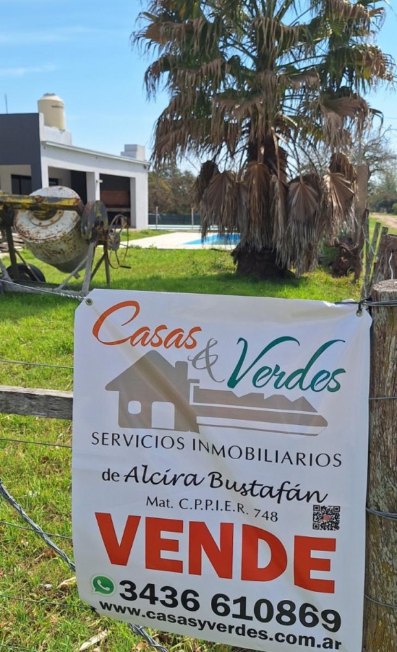 Venta lote en esquina Antelo, casa a estrenar con pileta