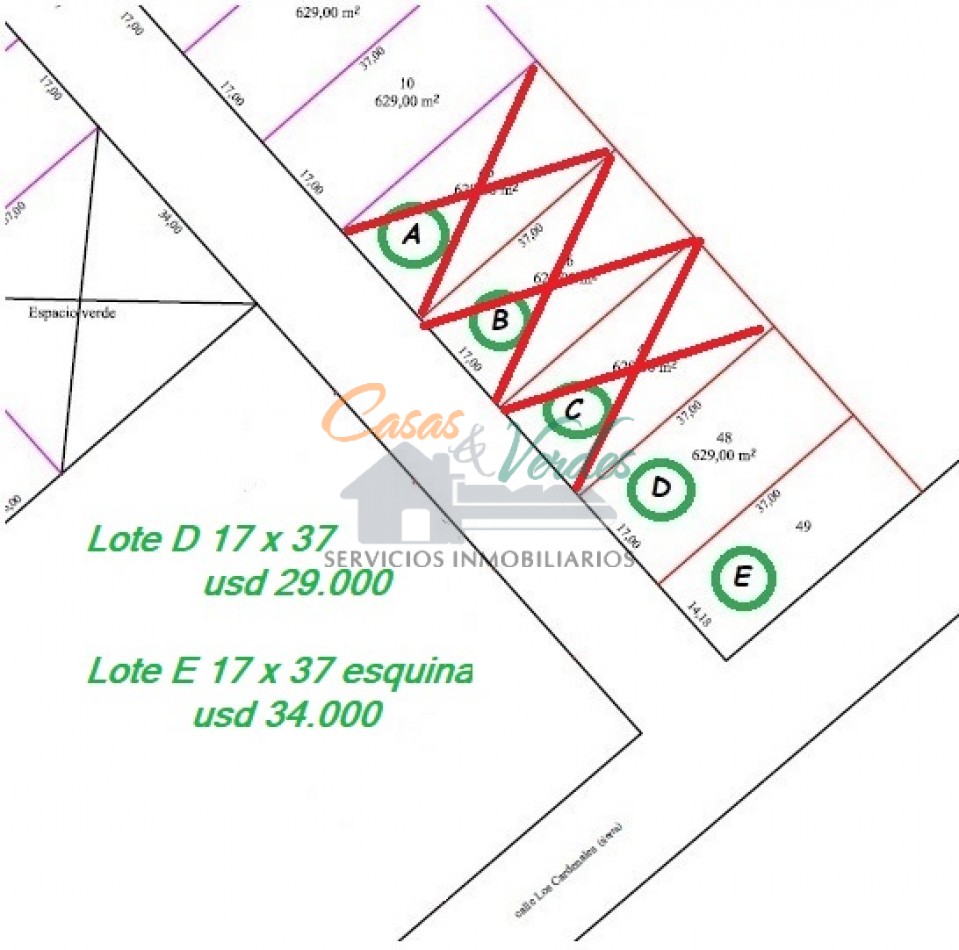 LOTE EN ESQUINA, muy buenas medidas, excelente entorno y vistas, zona en desarrollo, a 1 cuadra de Bvar Brown.-