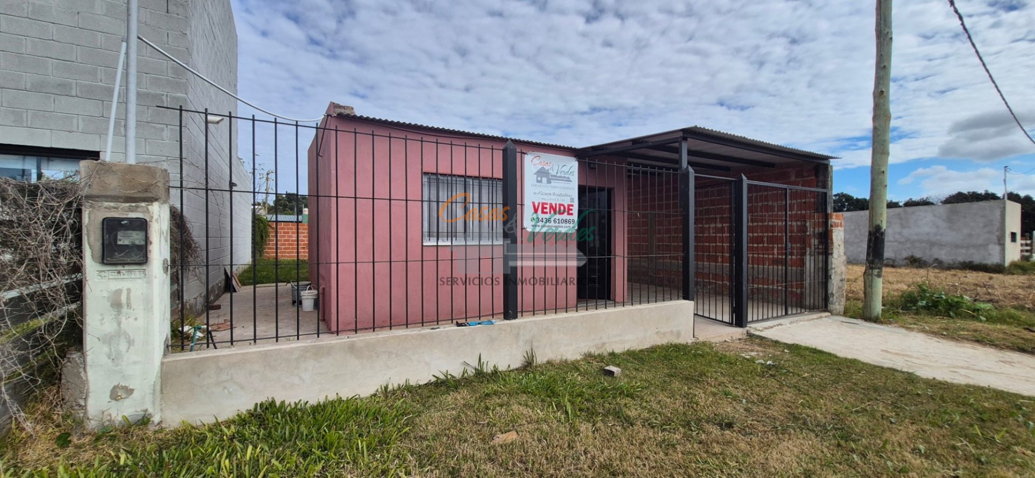 VENTA , casa economica, 1 dorm, terreno, servicios, perfecto de papeles